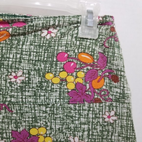 Free People skirt Small daisy floral cherry grape leaf print mini stretch summer - Picture 4 of 14
